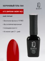Каучуковый гель-лак №170 Emperor Cherry Red, RED IQ Beauty с кальцием 10 мл.