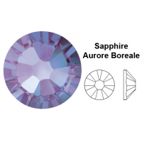 Стразы Swarovski Sapphire AB (206АВ) с плоским дном 